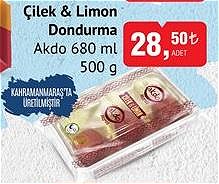 Akdo Çilek & Limon Dondurma 680 ml 500 g
