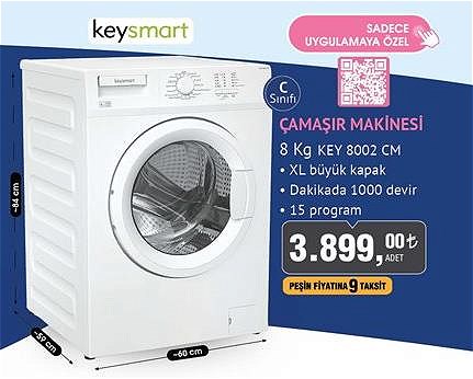 Keysmart KEY 8002 CM 8 Kg Çamaşır Makinesi
