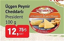 President Üçgen Peynir Cheddarlı 100 g