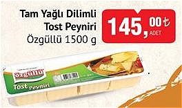 Özgüllü Tam Yağlı Dilimli Tost Peyniri 1500 g