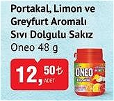 Ülker Oneo Portakal Limon ve Greyfurt Aromalı Sıvı Dolgulu Sakız 48 g