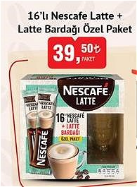 Nescafe 16'lı Nescafe Latte+Latte Bardağı Özel Paket