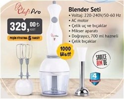 Chef's Pro 1000 W El Blender Seti