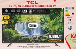 TCL 55P615 55 inç 4K Ultra HD Android LED TV