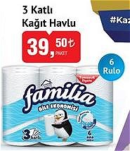 Familia 3 Katlı Kağıt Havlu 6 Rulo
