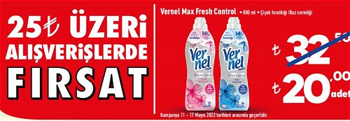Vernel Max Fresh Control 880 ml