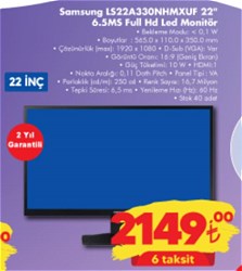 Samsung LS22A330NHMXUF 22 inç 6.5 MS Full Hd Led Monitör