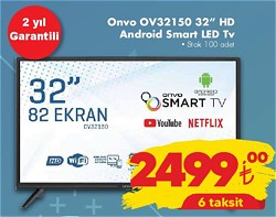 Onvo OV32150 32 inçHD Android Smart Led Tv
