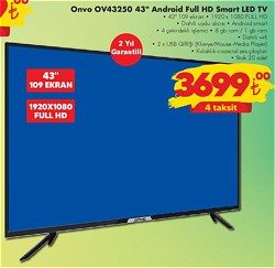 Onvo OV43250 43 inç Android Full HD Smart LED TV