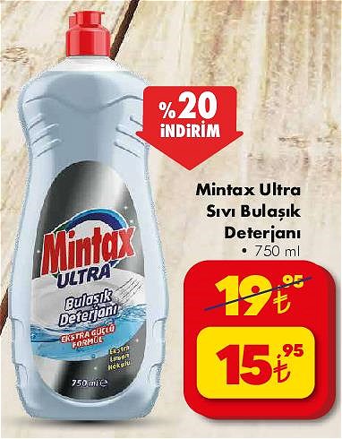 Mintax Ultra Sıvı Bulaşık Deterjanı 750 ml