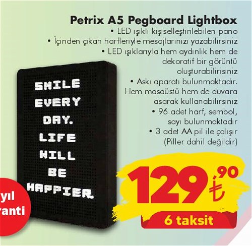 Petrix A5 Pegboard Lightbox