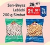 Bim 3 Ocak 2024 Kataloğu Simbat Sarı/Beyaz Leblebi 200 g