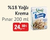 Bim 3 Temmuz 2024 Kataloğu Pınar %18 Yağlı Krema 200 ml