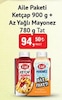 Bim 21 Ocak 2025 Kataloğu Tat Aile Paketi Ketçap 900 g + Az Yağlı Mayonez 780 g
