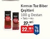 Bim 14 Şubat 2025 Kataloğu Destan Kırmızı Toz Biber Çeşitleri 100 g