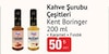 Bim 22 Temmuz 2025 Kataloğu Kent Boringer Kahve Şurubu Çeşitleri 200 ml 