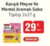Bim 6 Ocak 2026 Kataloğu Tipitip Karışık Meyve ve Mentol Aromalı Sakız 2x27 g 