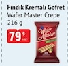 Bim 16 Haziran 2026 Kataloğu Wafer Master Crepe Fındık Kremalı Gofret 216 g