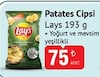 Bim 21 Temmuz 2026 Kataloğu Lays Yoğurt ve Mevsim Yeşillikli Cips 193 gr