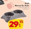 Şok 2 Ekim 2024 Kataloğu Kedi Mama/Su Kabı 25.5x14.5x5 cm 2x250 ml