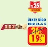 Şok 4 Ekim 2025 Kataloğu Ülker Dido Trio Beyaz Sütlü Bitter Çikolatalı Gofret 36.5 gr