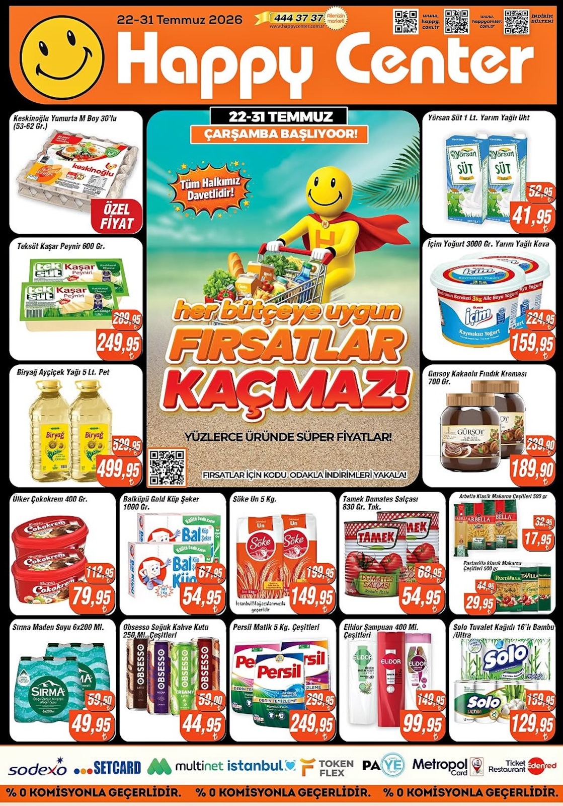 Happy Center 22 Temmuz 2026 İndirim Kataloğu