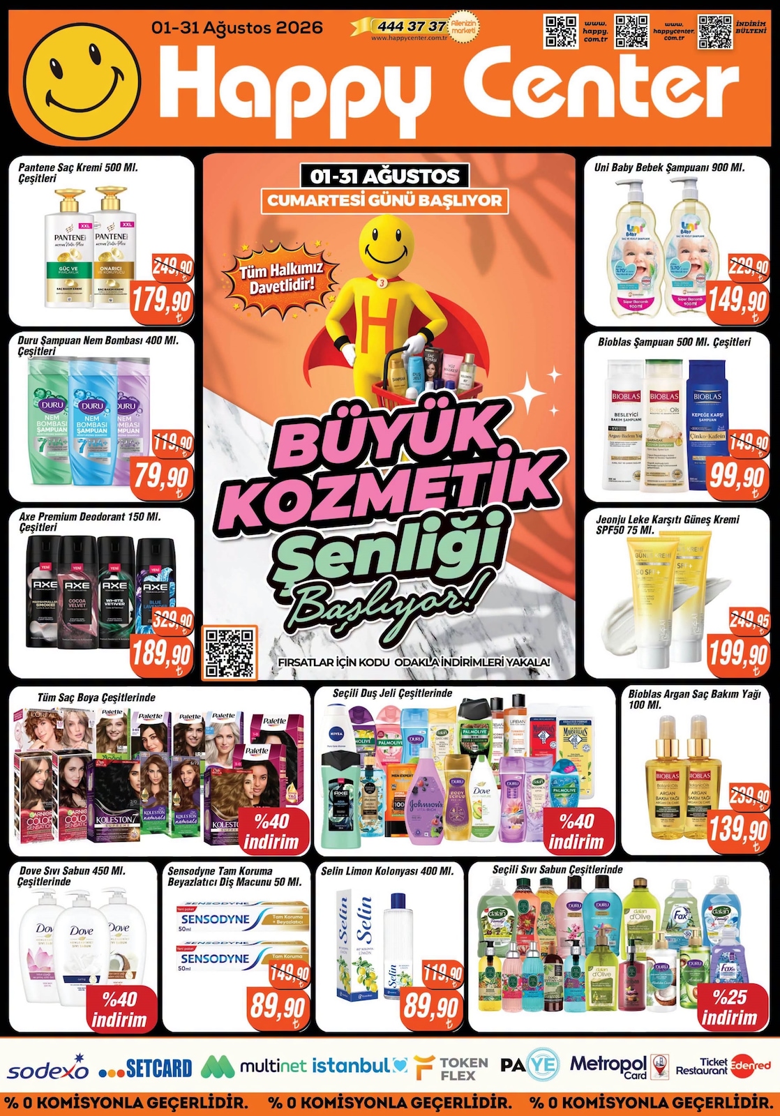 Happy Center 1 Ağustos 2026 İndirim Kataloğu