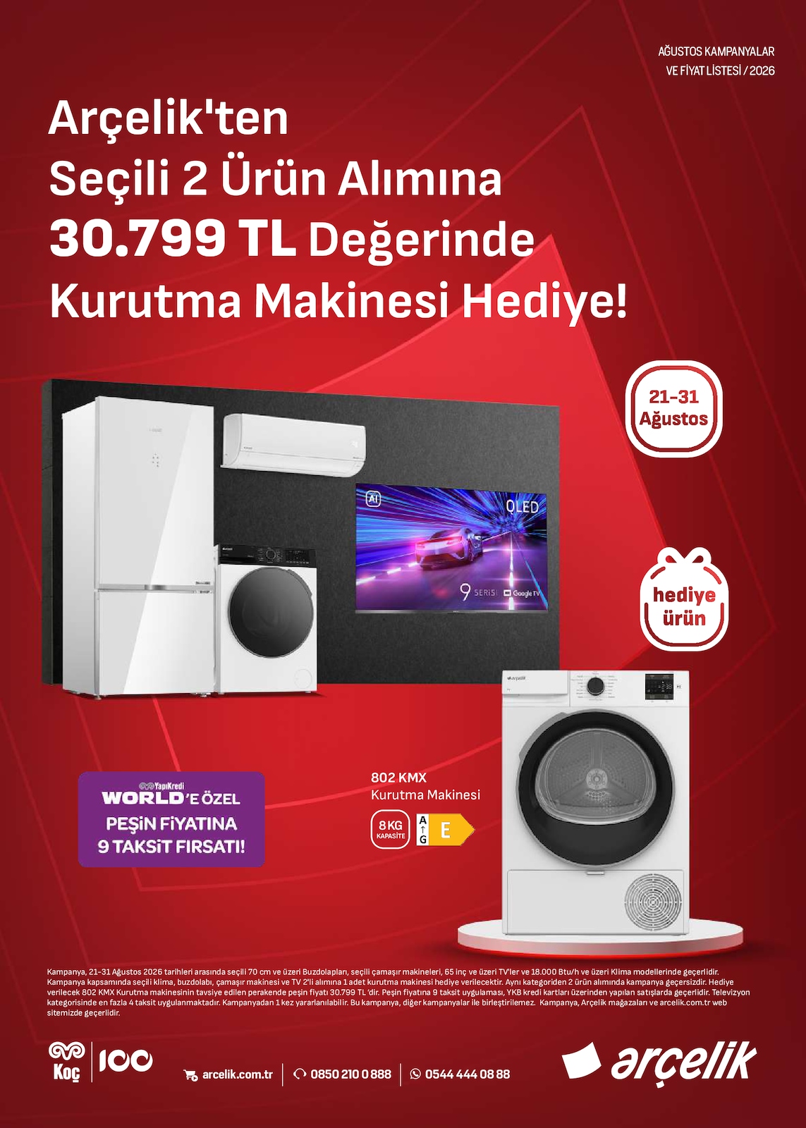 Arçelik 21 Ağustos 2026 Aktüel Katalog