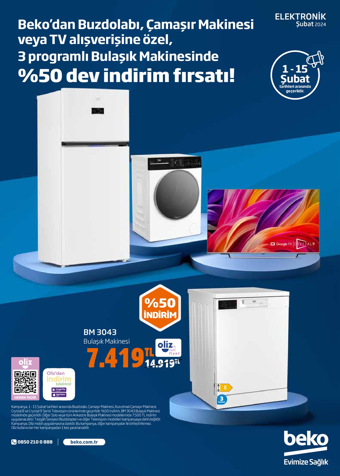 Beko 1 Şubat 2024 Aktüel Kataloğu Elektronik TV Broşürü Akakçe Aktüel