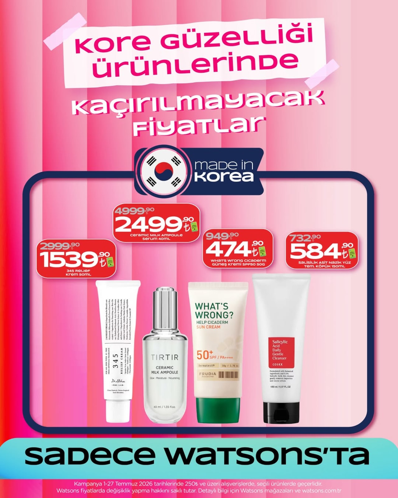 Watsons 1 Temmuz 2026 Instagram Fırsatları