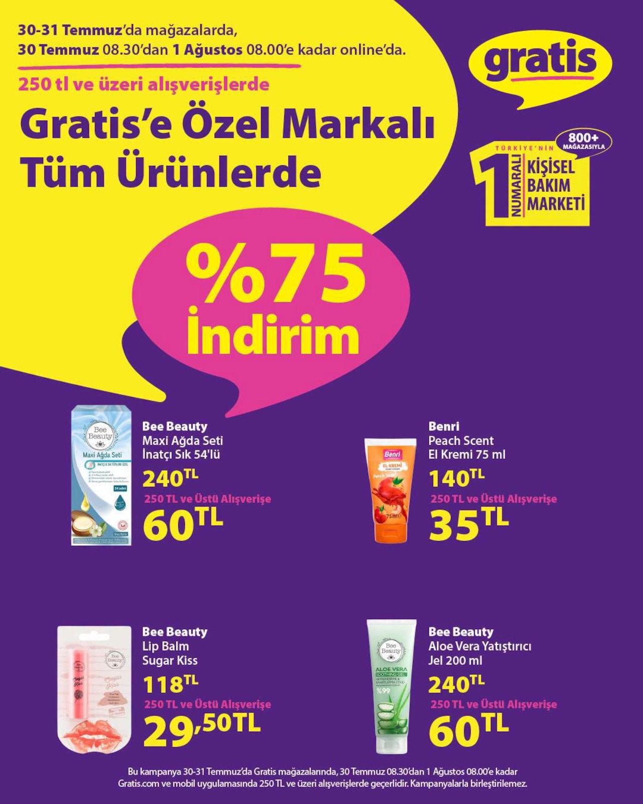 Gratis 30 Temmuz 2026 Instagram Fırsatları