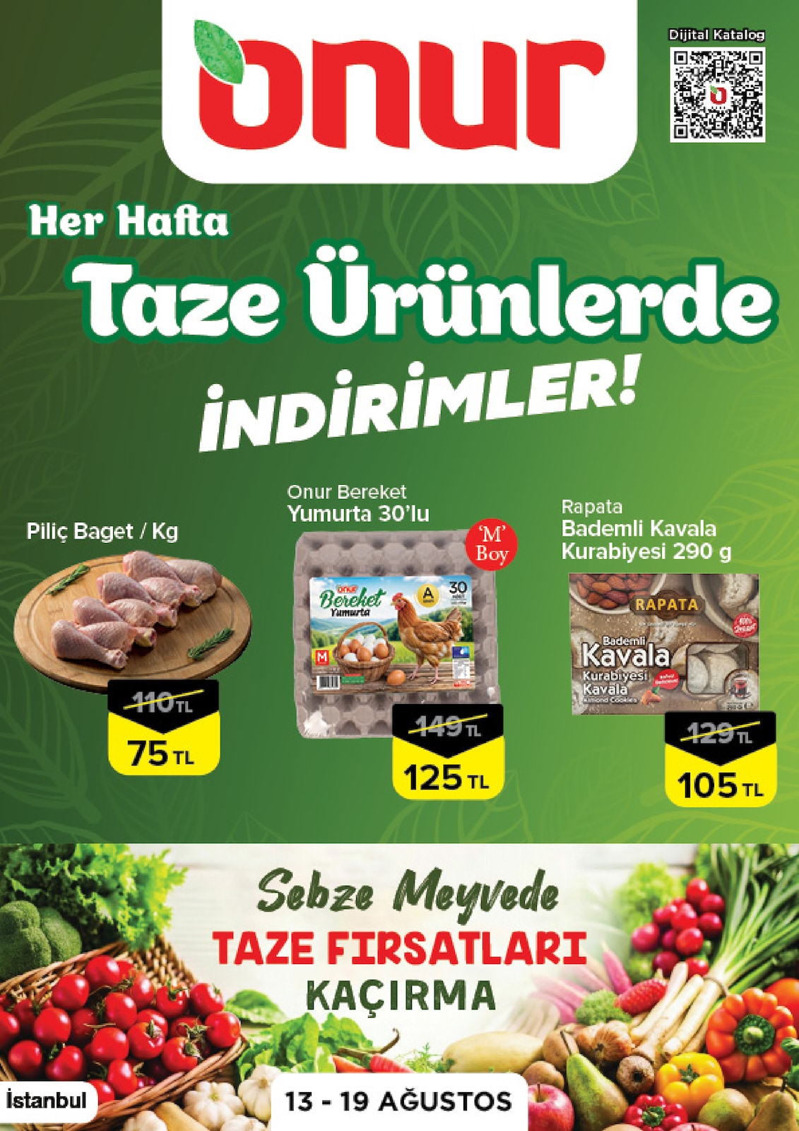 Onur Market 13 Ağustos 2026 Et ve Kasap İndirimleri
