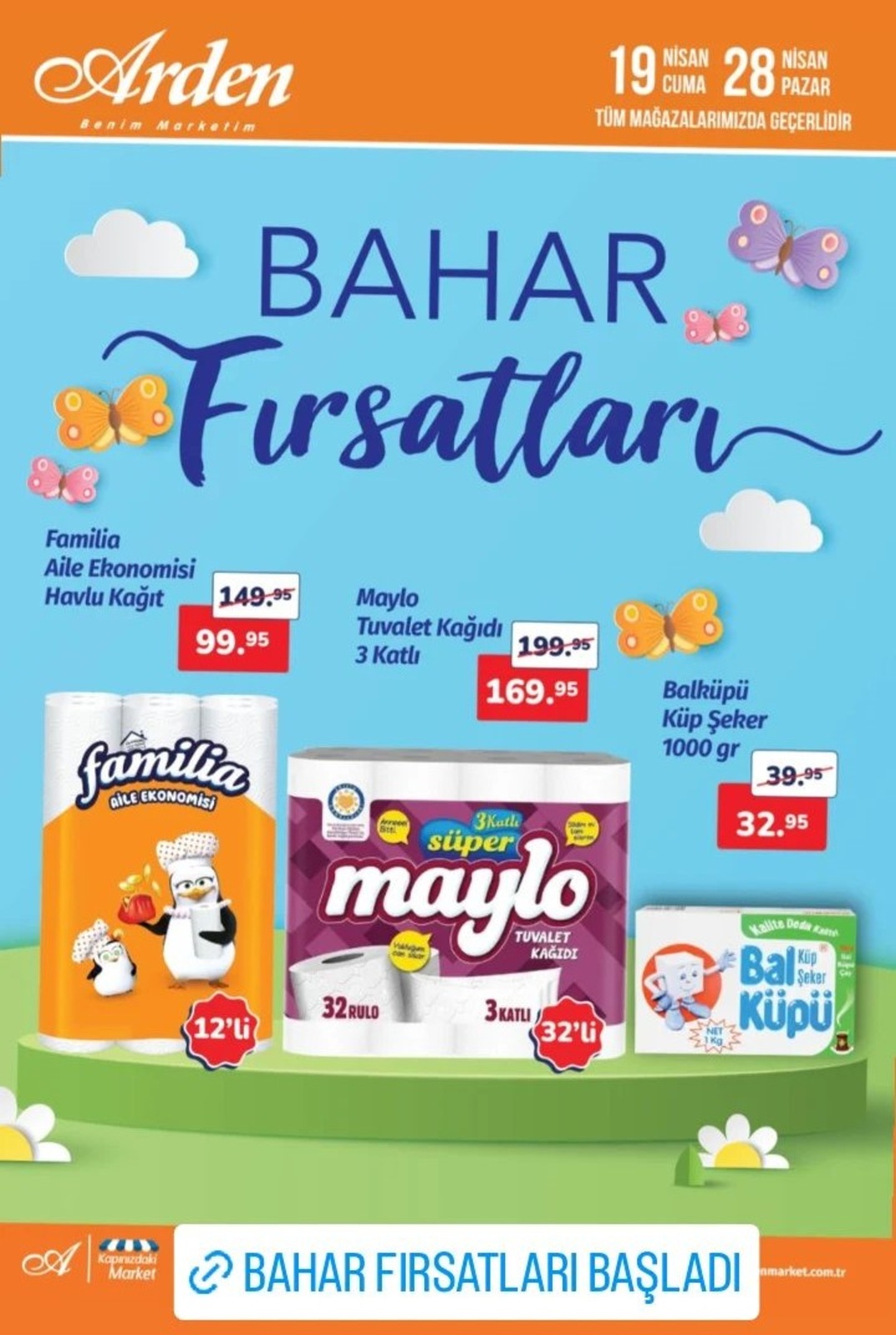 Arden Süpermarket 19 Nisan 2024 Aktüel Kataloğu İndirim Broşürü