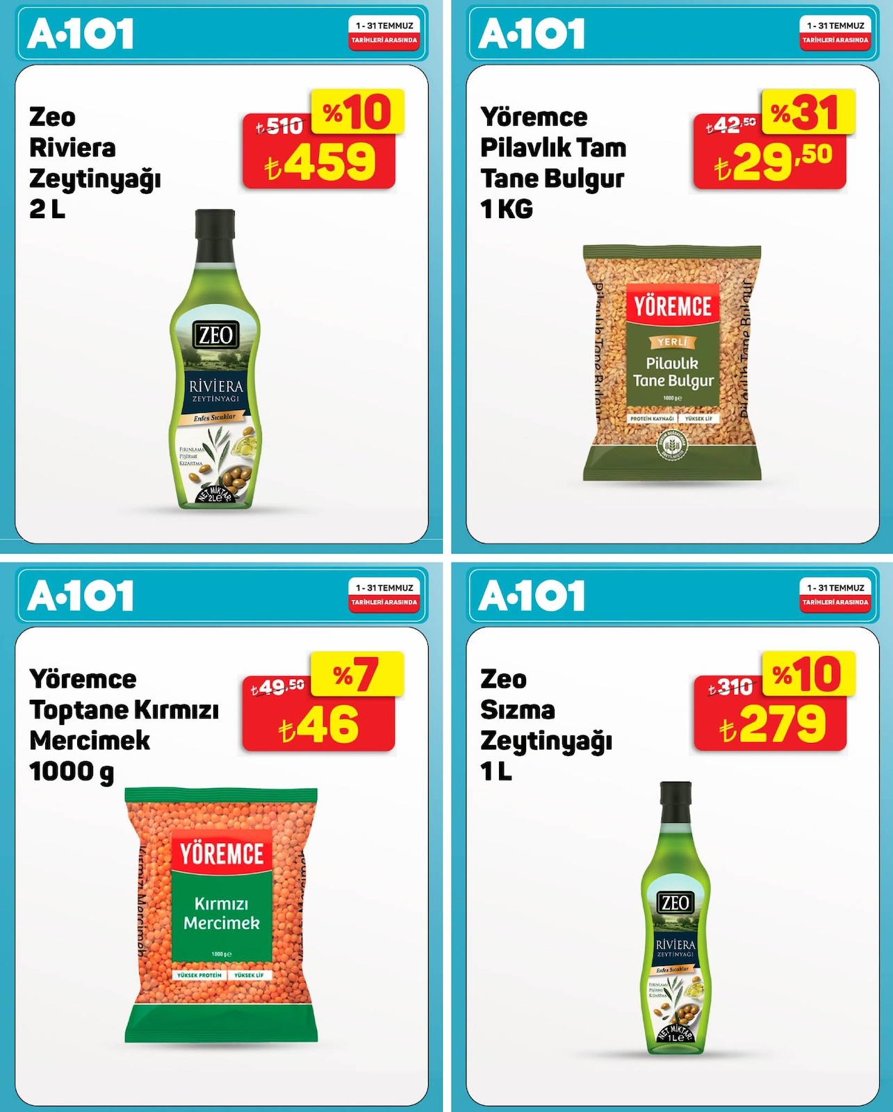 A101 1 Temmuz 2026 Instagram Fırsatları