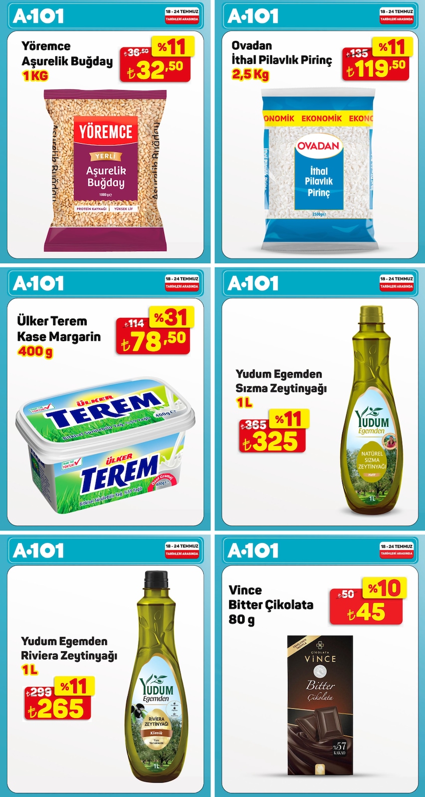 A101 18 Temmuz 2026 Instagram Fırsatları