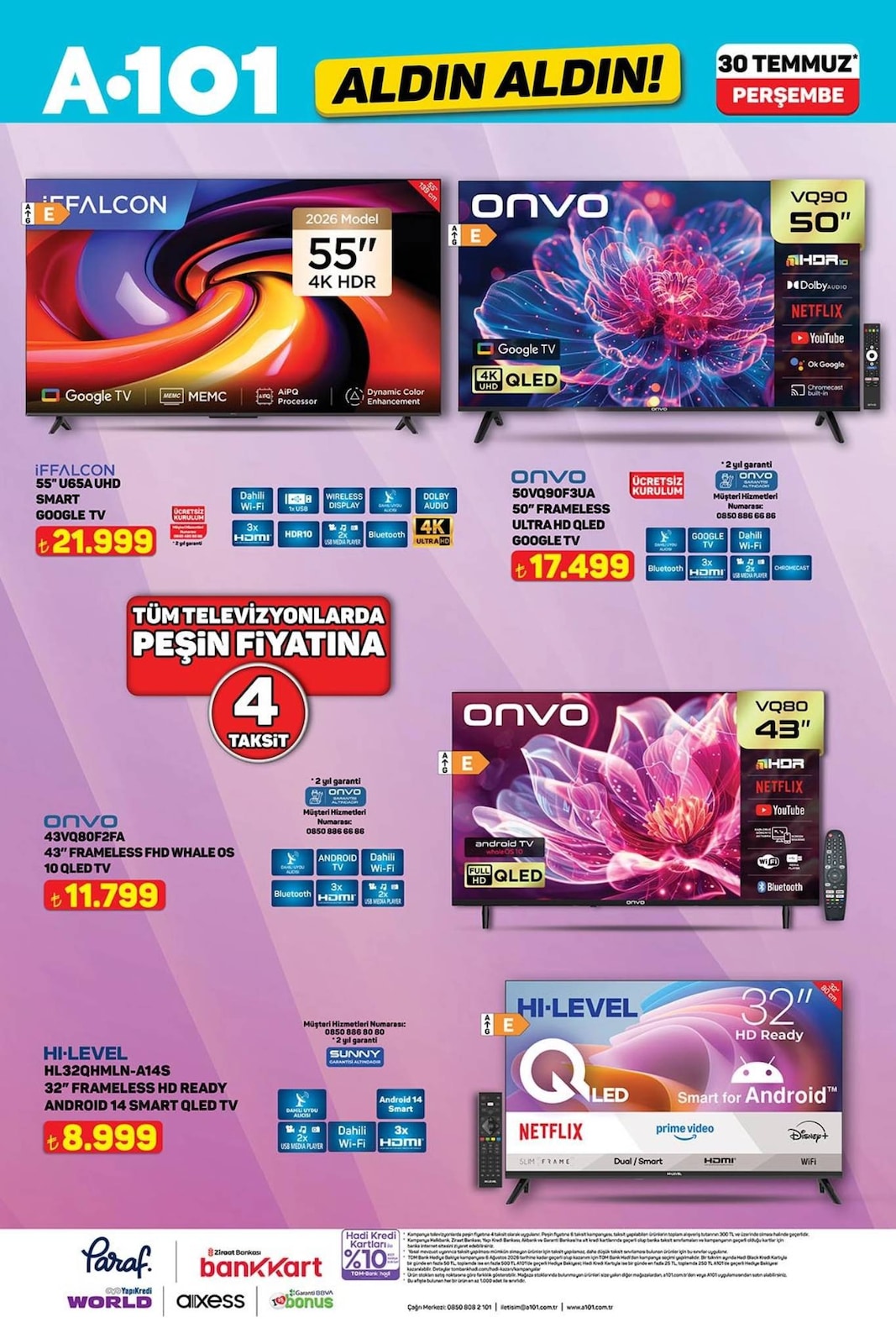 A101 30 Temmuz 2026 Aldın Aldın