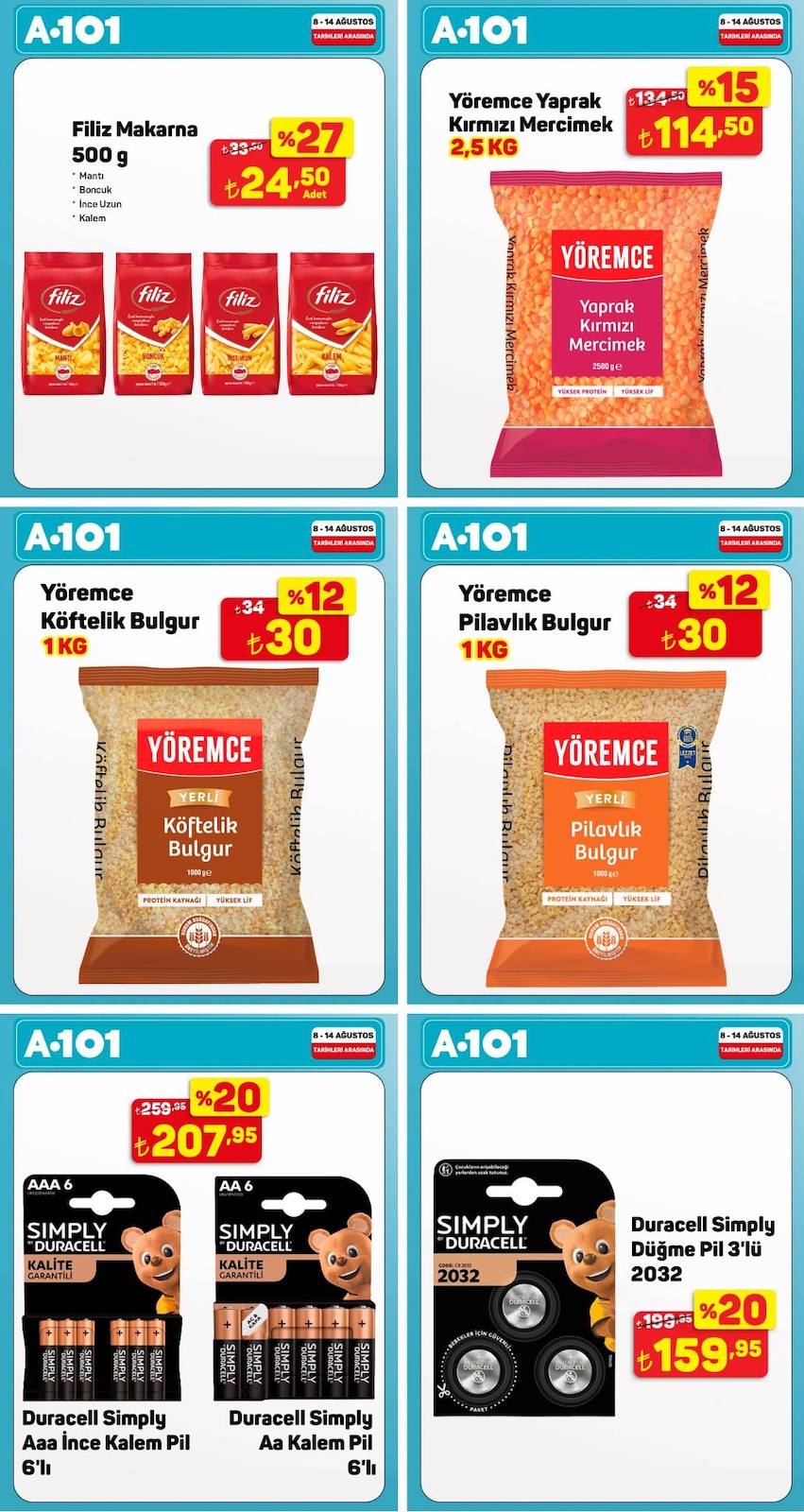 A101 8 Ağustos 2026 Instagram Fırsatları