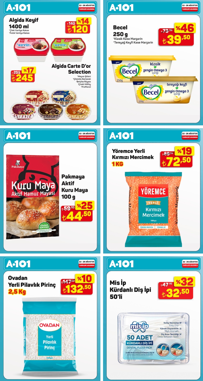 A101 22 Ağustos 2026 Instagram Fırsatları