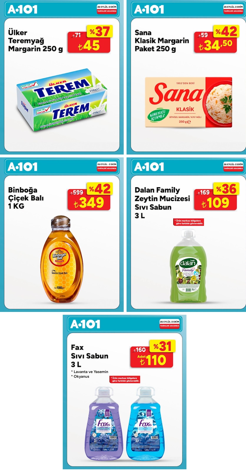 A101 26 Eylül 2026 Instagram Fırsatları