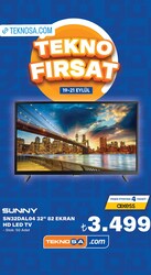 Sunny SN32DAL04 32 inç 82 Ekran HD Led TV