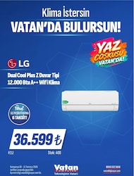 LG PZ12 Dual Cool Plus Z Duvar Tipi 12000 BTU A++ Wifi Klima