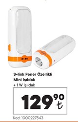 S-Link Fener Özellikli Mini Işıldak +1 W