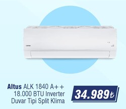 Altus ALK 1840 A++ 18.000 BTU Inverter Duvar Tipi Split Klima