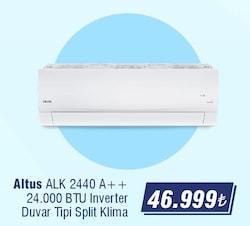 Altus ALK 2440 A++ 24.000 BTU Inverter Duvar Tipi Split Klima