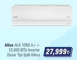 Altus ALK 1260 A++ 12.000 BTU Inverter Duvar Tipi Split Klima