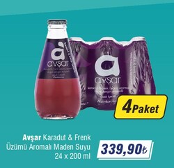 Avşar Karadut&Frenk Üzümü Aromalı Maden Suyu 24x200 ml