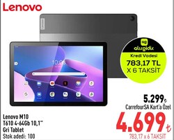 Lenovo M10 T610 4-64Gb 10.1 inç Gri Tablet