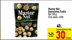 Master Nut Kavrulmuş Fındık İçi 130 g