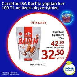 Carrefour Çiğ Badem 150 gr