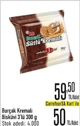 Eti Burçak Sütlü Kremalı Bisküvi 3x100 gr
